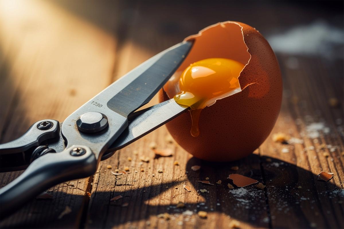 Rozbijanie jajek przy pomocy sekatora ogrodowego staje się trendem, ogrodnik wyjaśnia, co to daje